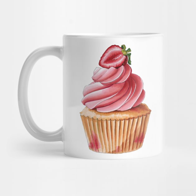 Strawberry Cupcake by Frostedreindeer